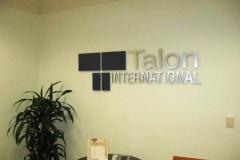 Talon International Office Lobby Sign Woodland Hills, CA
