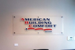 American Building Comfort Services Office Lobby Sign