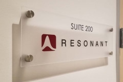 Resonant Office Suite Sign, Santa Barbara, CA