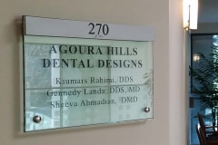 Agoura Hills Dental Designs Wall Plaque ADA Sign, CA