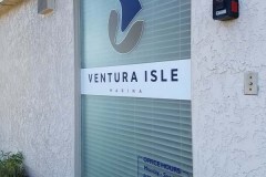 Ventura Isle Marina Exterior Office Window Sign, Ventura, CA