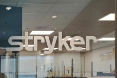 Stryker Office Window Graphic Sign, Ventura, CA