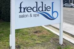 Freddie B Salon & Spa Post and Panel Monument Sign, Ventura, CA