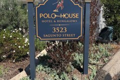 Polo House Hotel and Bungalows Post and Panel Monument Sign, Santa Ynez, CA
