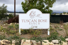 Tuscan Rose Ranch Post and Panel Monument Sign, Santa Paula, CA