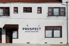 Prospect Coffee Roasters Custom Graphic Hand-Painted Wall Sign