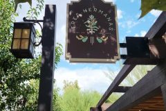 Tres Hermanas Double-Sided Blade Sign, Ojai, CA