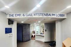 The Emil and Gail Kestenbaum Custom Lobby Sign, Hillel Hebrew Academy, Beverly Hills, CA