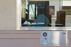 Bank of the Sierra Custom Graphic Window Sign for Drive Up Teller Window
