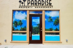 Paradise Custom Window Graphics Sign