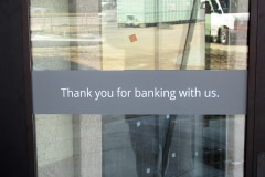 Bank of the Sierra Custom Graphic Door Sign