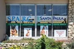 Custom Window Graphic Sign for S.P.A.R.C. Animal Rescue in Santa Paula, CA