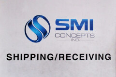 SMI Shipping and Recieving Door Custom Graphic Sign