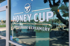Honey Cup Window Graphic Sign, Oxnard, CA