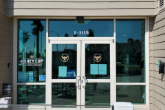 Honey Cup Glass Door and Window Graphic Sign, Oxnard, CA