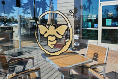 Honey Cup Window Graphic Sign, Oxnard, CA