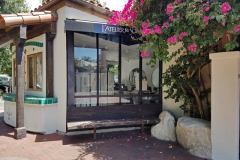 Custom Window Graphic Gold Lettering for L'atelier Du Sourcil - The Eyebrow Shop in Ojai, CA - Side View