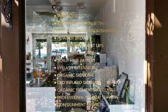 Custom Window Graphic Gold Lettering for L'atelier Du Sourcil - The Eyebrow Shop in Ojai, CA - Closeup of Services