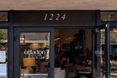 Celadon House Window Graphic Sign, Santa Barbara, CA
