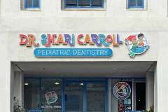 Dr Shari Carroll Pediatric Dentistry channel letter sign in Redondo Beach, California by Dave's Signs.