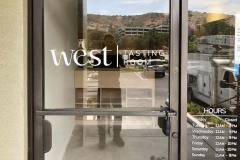 West Tasting Room Window Graphic Sign, Thousand Oaks, CA