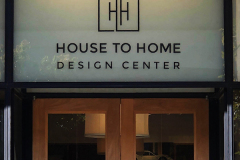 House To Home Design Center Window Graphic Sign, Santa Barbara, CA