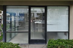 Negley Law Window Graphic signs, Ventura, CA