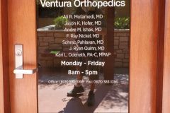 Ventura Orthopedics Window Graphic Signs, Camarillo, CA