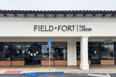 Field + Fort The Larder storefront sign in Carpinteria, California