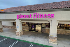 Planet Fitness illuminated channel letter storefront sign in Oxnard, California