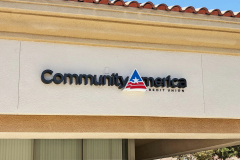 Community America Credit Union storefront channel letter sign