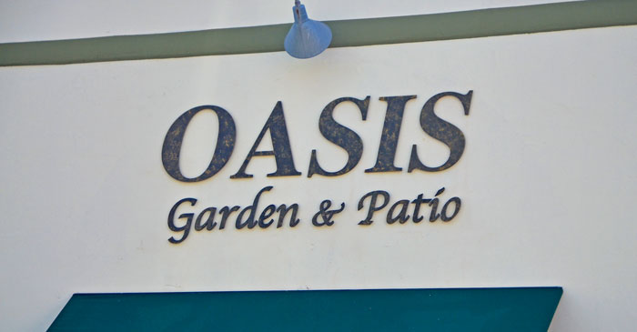 Oasis Garden & Patio Dimensional Letter Sign