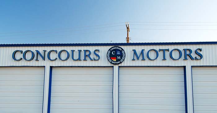 Concours Motors Custom Sign, Ventura, CA