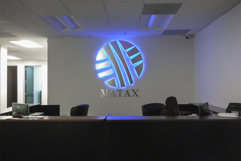 Matax Lighted Lobby Sign