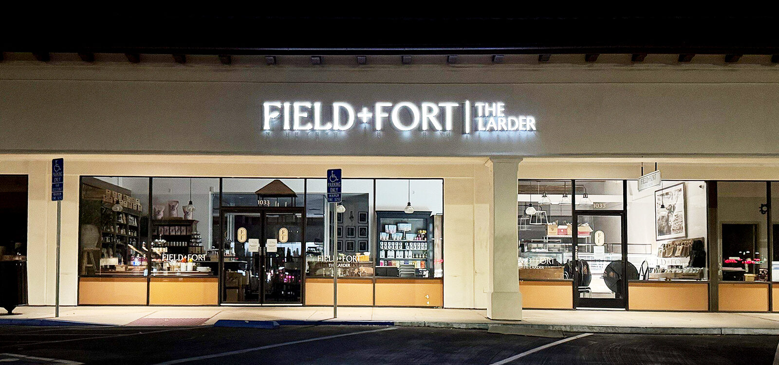 The Larder by Field + Fort in Carpinteria channel letter sign.