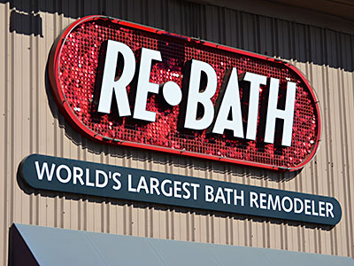 Rebath Outdoor Illuminated Business Sign in Oxnard, CA