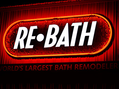 Custom Sign Design - ReBath Night Shot