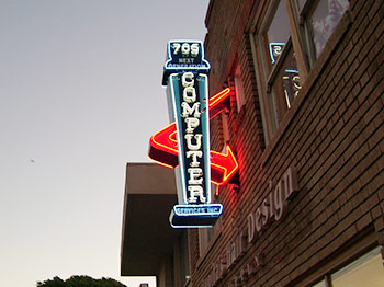 Neon Sign Design Computer