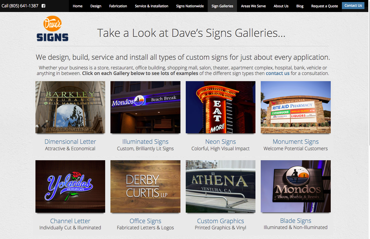 Dave's Signs Sign Galleries
