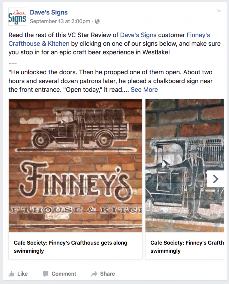 Dave's Signs is Now on Facebook - Dave's Signs