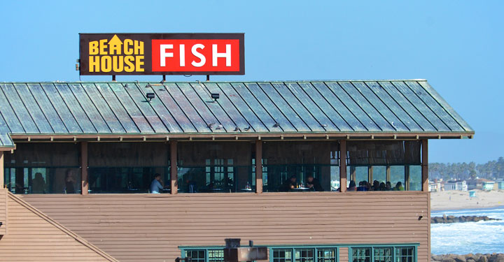 Beach House Fish Dimensional Letter Sign in Ventura, CA