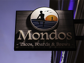 Mondo's Beach Break Blade Sign in Ventura