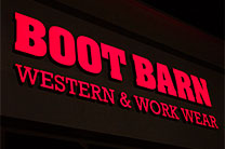 Boot Barn Channel Letter Sign in Oxnard