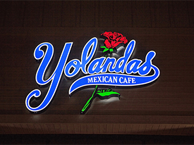 Yolanda's Mexican Cafe Channel Letter Sign in Oxnard