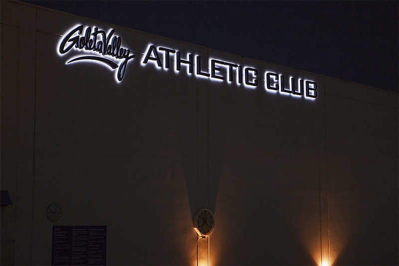 Goleta Valley Athletic Club Illuminated Channel Letter Sign in Goleta