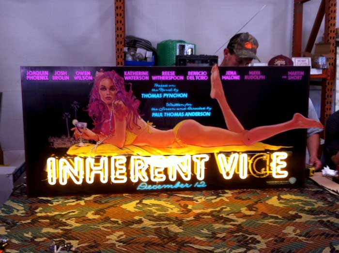 Neon Sign Mini Billboard Inherent Vice