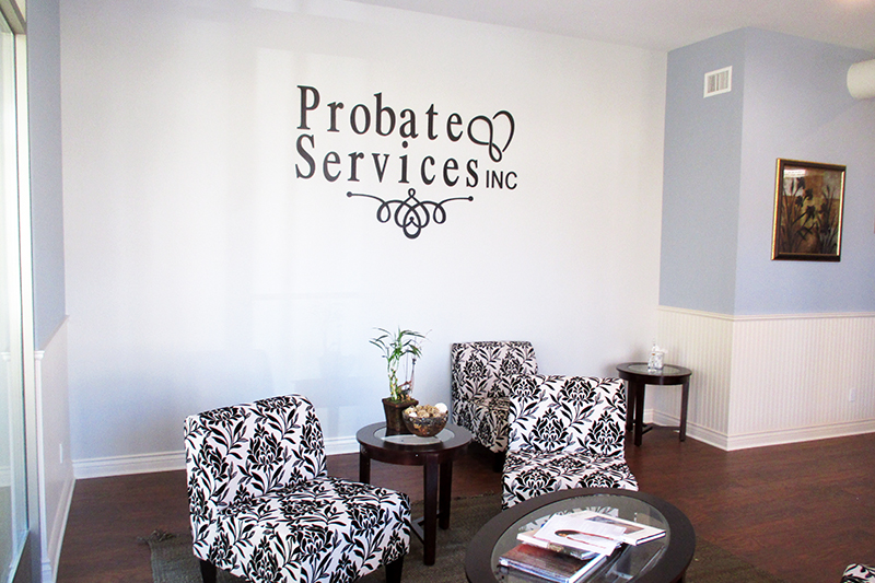 Probate Services Inc Lobby Sign
