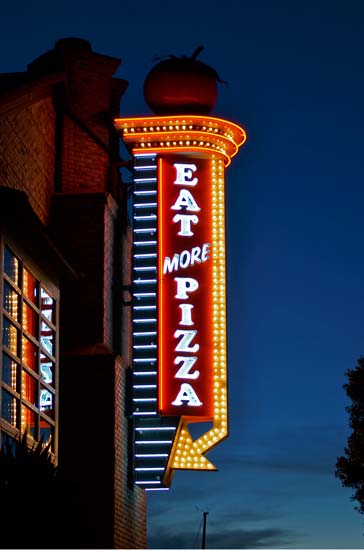 pizza restaurant signs