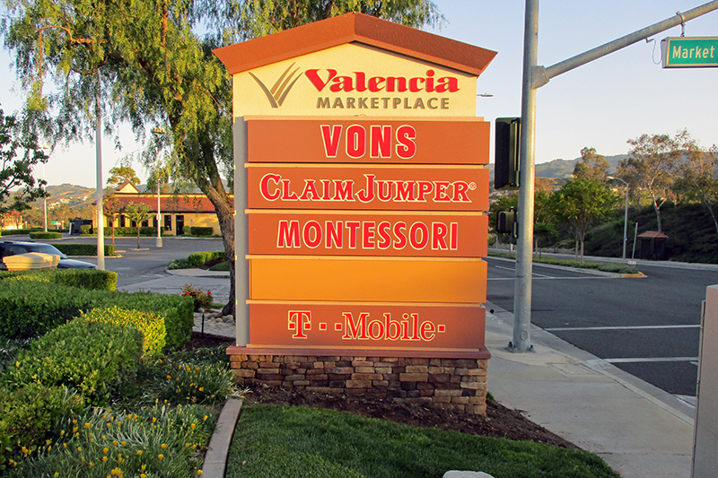 Valencia Marketplace Monument Sign, Monument Signs