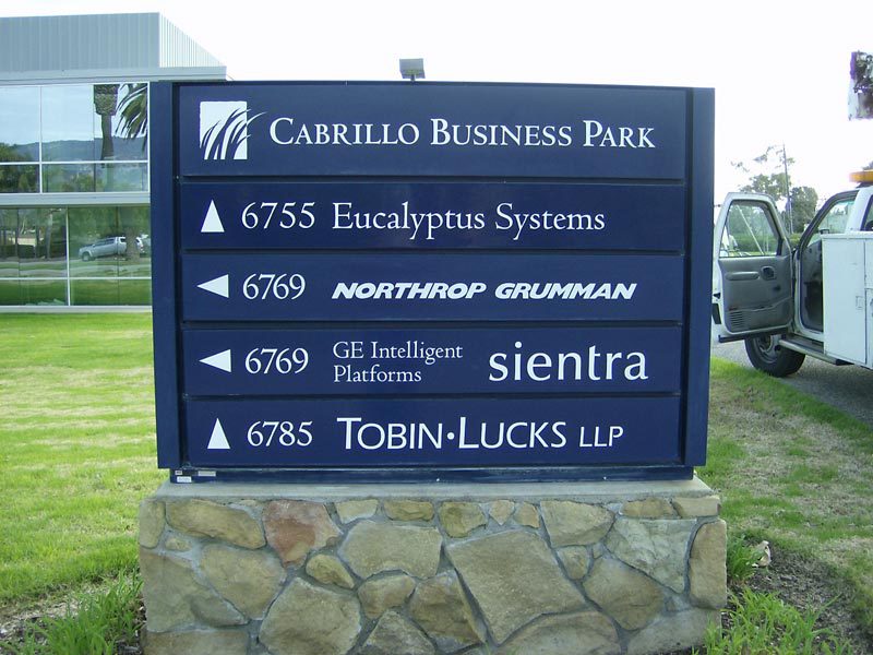 Business Directory Signs - Cabrillo Business Park